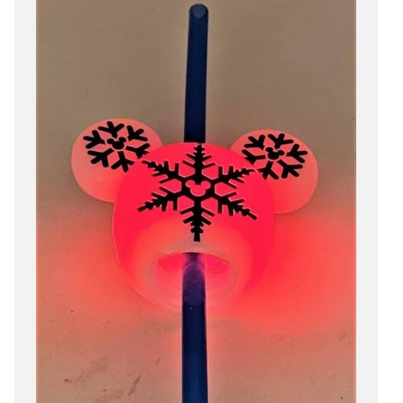 Disney Parks Mickey Holiday Light up Multicolor Bottle Straw Topper - Picture 6 of 8